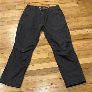 Men's Carhartt Gray Work Pants 33x30 fleece lined relaxed fit excellent
